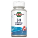 KAL Βιταμίνη D3 5000 IU 125 mcg, Υψηλής ισχύος Βιταμίνη D Μασώμενα, Απορρόφηση ασβεστίου, Υγεία των οστών και ανοσοποιητικό συμπλήρωμα υποστήριξης, Φυσικό άρωμα μέντας, 60 ημερών εγγύηση, 60 μερίδες, 60 μάσημα