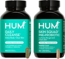 HUM Full Skin Detox and Cleanse - Proboitics for Problem Skin and Acne Breakouts wirrh Organic Algae, Detoxifying Herbs, Squad Skin and Daily Cleanse
