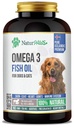Ωμέγα 3 Fish Oil συμπλήρωμα για σκύλους και γάτες - 1000 mg καθαρό DHA και EPA Omegas - Υποστηρίζει υγιή παλτό και δέρμα, καρδιά, ανοσοποιητικό σύστημα, αρθρώσεις και ισχίο - 180 softgels
