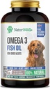 Ωμέγα 3 Fish Oil συμπλήρωμα για σκύλους και γάτες - 1000 mg καθαρό DHA και EPA Omegas - Υποστηρίζει υγιή παλτό και δέρμα, καρδιά, ανοσοποιητικό σύστημα, αρθρώσεις και ισχίο - 180 softgels