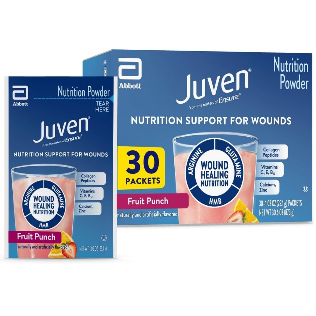 Medline Juven συμπλήρωμα διατροφής σκόνης (Fruit Punch, Συσκευασία : 30Κάθε κουτί)
