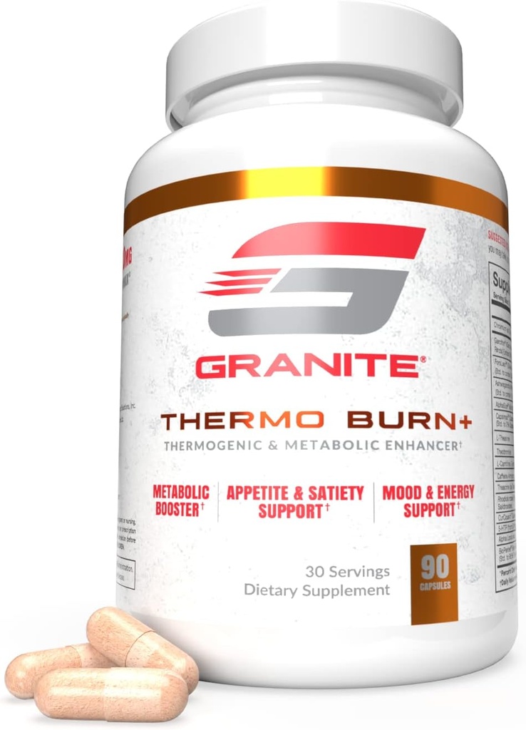 Θερμοκάψιμο από Granite, New Advanced Formula for Thermogenic, Metabolic, Mood & Appetite Support with Alpha GPC, Theobromine, & 5-HTP (90 Κάψουλες)