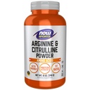 NOW Τρόφιμα Αθλητική Διατροφή, Arginine & Citrulline σκόνη, 1:1 Ratio, Amino Acid, 12-Ounce