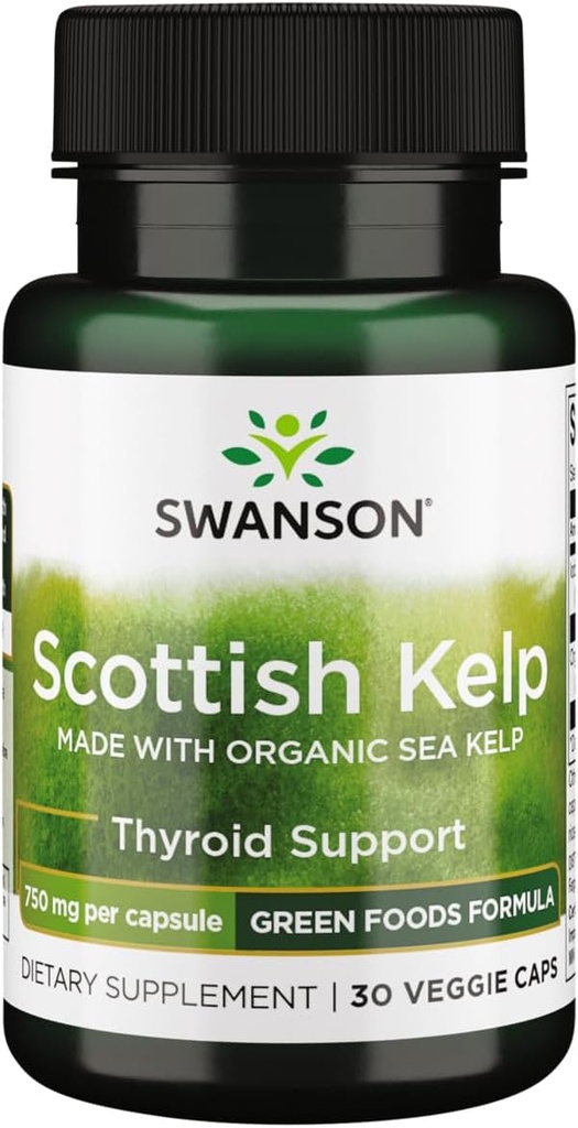 Swanson Made with Organic Scottish Kelp 750 Milligrams 30 Κάψουλες Veg