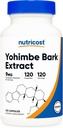 Nutricost Yohimbe Bark Extract 450mg (9mg Alkaloids Yohimbine), 120 κάψουλες - Επιπλέον δύναμη, χωρίς γλουτένη, μη ΓΤΟ
