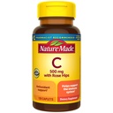 Nature Made Vitamin C 500 mg with Rose Hips, Συμπλήρωμα διατροφής για ανοσοποιητική υποστήριξη, 130 Caplets, 130 Day Supply