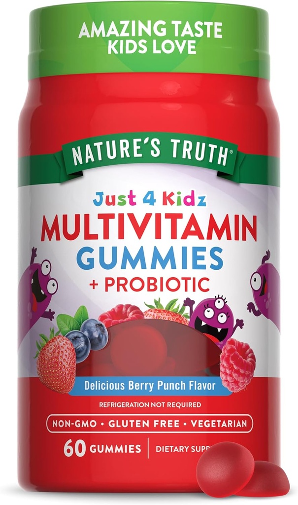 Nature's Truth Kids Multivitamin Gummies with Probiotics 