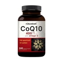 NatureBell CoQ10 400mg with Omega-3-240 Capsules - Antioxidant Supplement for Heart & Energy Health Support - Supports Cellular Energy* - Extra Strength Coenzyme Q10