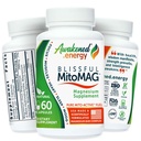 Blissful MitoMag – 300mg Elemental Magnesium Complex: Mg Glycinate, Mg BHB - Μύες ύπνου Mood Ενέργεια Γνωστική Εστίαση Ηρεμία – Όλα φυσικά, ΗΠΑ Κατασκευάζονται, Δεν Πρόσθετα – 60 Vegan Κάψουλες Συμπλήρωμα
