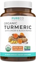 Organic Turmeric Ginger Black Pepper Supplement - Υψηλής ισχύος οργανικές κάψουλες κουρκουμίνης με Ginger & Black Pepper για βελτιωμένα οφέλη και απορρόφηση - Vegan & μη GMO (1 Μήνας Προσφορά)