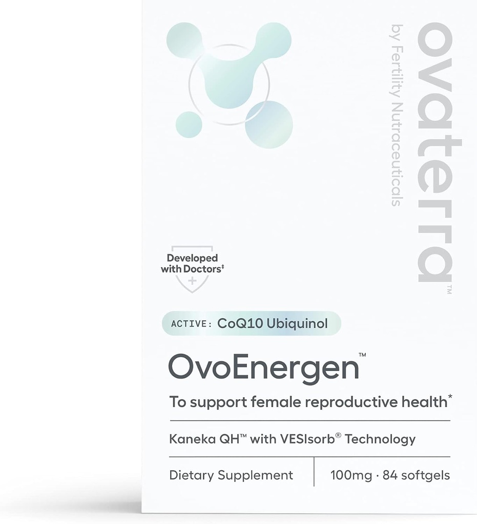 OvoEnergen CoQ10 συμπλήρωμα για τις γυναίκες για την υποστήριξη της αναπαραγωγικής υγείας και της γονιμότητας αυγών με Kaneka QH, VESIsorb® τεχνολογία 84-100mg κάψουλες Softgel - 28 ημέρες προσφοράς