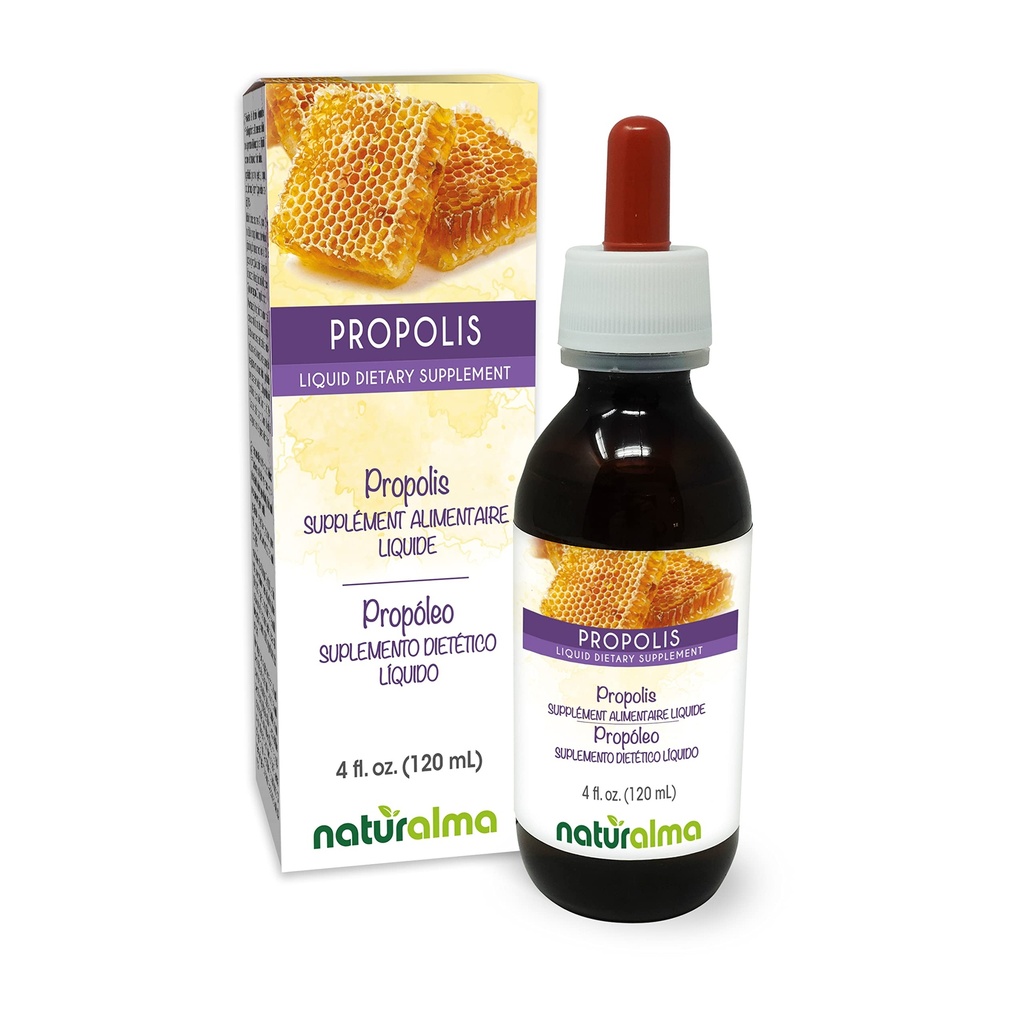 Naturalma Propolis (Propolis) Βαφή χωρίς αλκοόλ - 4 fl oz Liquid Extract in Drops - Συμπλήρωμα διατροφής