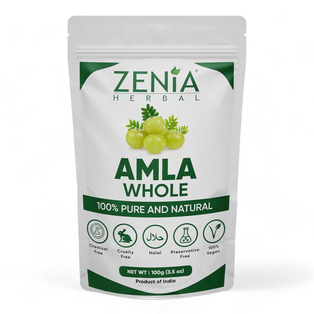 100 γραμμάρια Zenia Dry ολόκληρη Amla Gooseberry Ayurvedic θεραπεία μαλλιών