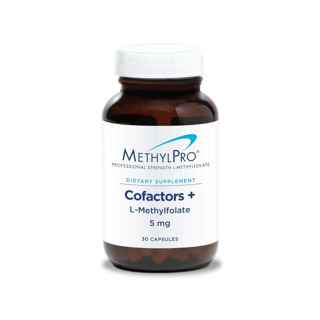 MethylPro Cofactors + L-Methylfolate 5 mg - Supports a Healthy Mindset - Vitamins B6, B12 & Magnesium - Active Folate for Methylation Support & Biochemical Reactions - 30 Servings - 30 Capsules