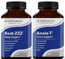 LifeSeasons Anxie-T with Rest-ZZZ - Υποστηρίζει Mood & Mental Focus - Νιώστε ήρεμοι και χαλαροί - Ανακουφίζει ένταση & νευρικότητα - Ashwagandha, Kava Kava, GABA & L-Theanine - 240 Κάψουλες