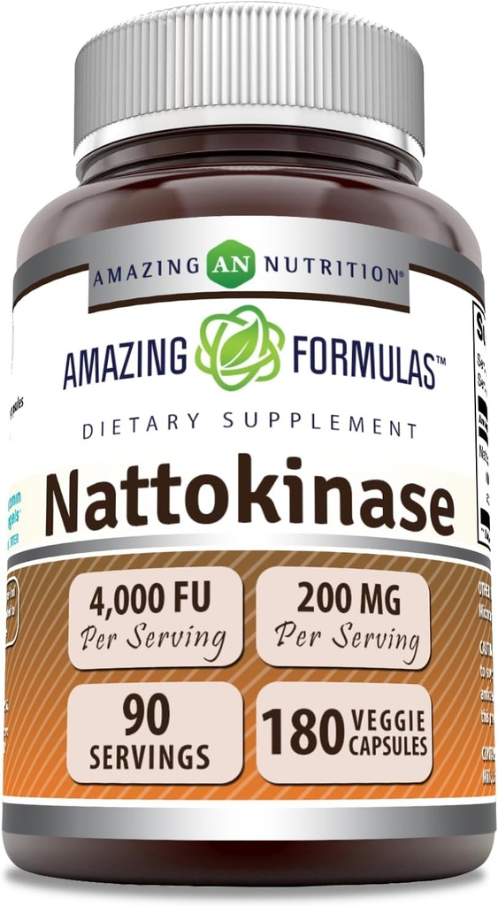 Amazing Formulas Nattokinase Dietary Supplement 100 mg Veggie Capsules Supplement 