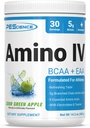 PEScience Amino IV BCAA & EAA Powder, Essential Amino Acids, Taurine, Ηλεκτρολύτες για την ενυδάτωση και την αποκατάσταση των μυών, Ζάχαρη Δωρεάν για άνδρες & γυναίκες, Post Workout - Sour Green Apple - 30 Υπηρεσίες