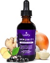 Leefy Organics Ανοσία Άμυνα Μείγμα - Οργανική Ανοσολογική Υποστήριξη Συμπλήρωμα, Γρήγορο Συμπληρώματα Απορρόφησης Ανοσίας, Ανοσοποιητικά Αναμνηστικά για Ενήλικες, Ανοσοποιητική Ενίσχυση, Ανοσοποιητικό Σύστημα Αναμνηστικό, Ανοσία Ενίσχυση - 2 Oz