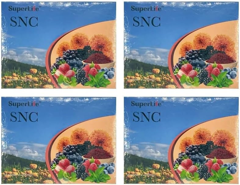 Γενικευμένες 4 συσκευασίες SNC Super Life Neuron Care Υποστήριξη για την όραση Βελτίωση της Γνωστικής Ξηράς Θολούρας Οράματος (15 φακελάκια/κουτί), Μπλε