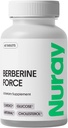 Nuray Berberine Force - Υποστηρίζει Γνωστική Υγεία, Γαστρεντερική Υγεία, Καρδιαγγειακή Υγεία, και βοηθά στη διατήρηση της μεταβολικής υγείας - με Folate, R-Alpha Lipoic Acid - 60 Count - 500mg