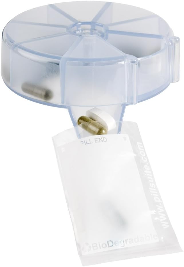 EZY DOSE Pill Sorter, Organizer, βιταμίνη και ιατρική συσκευασία του συστήματος για τα ταξίδια, εύκολο-Tear Pill Pouches, BPA δωρεάν