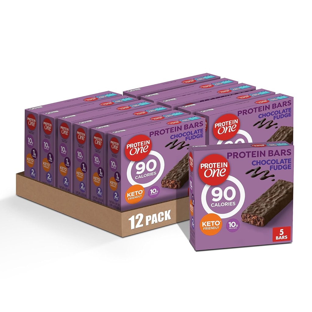 Πρωτεΐνες One 90 θερμίδες, σοκολάτα Fudge, Κετό φιλικό, 5 Ct, 4,8 oz (πακέτο των 12)
