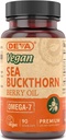 DEVA Vegan Sea Buckthorn, Berry Oil 500mg, Cold-Pressed, Unrefined, Rich in Omega-7, 90 Capsules, 1-Pack