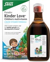 Floradix Kinder Love Παιδική Πολυβιταμίνη - Συμπλήρωμα βοτάνων - Υγρή Πολυβιταμίνη για Παιδιά - Βιταμίνες A, C, D & E, Ασβέστιο & Περισσότερα - Χορτοφαγική, Μη ΓΤΟ, Χωρίς Γλουτένη - 16.9 fl oz