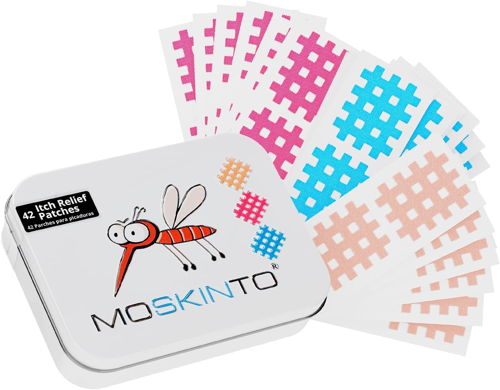 Moskinto Το αρχικό Mosquito Itch Relief Patches για παιδιά & ενήλικες, Bug Bite Patches Soothe Swelling & Iching, Anti Itch Bug Bite Relief, Αναρρόφηση εργαλείο Εναλλακτική, Οικογενειακό πακέτο, 42 Count
