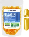 XPRS Nutra μέγεθος 4 άδεια κάψουλες - 100 κόμης μικρές κενές κάψουλες ζελατίνης - Χάπια DIY κάψουλες πλήρωσης - πληρώσιμο καθαρό χάπια τζελ για το Do-It-Yourself συμπληρώματα (χρυσό)