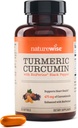 NatureWise Turmeric Curcumin 500mg με Black Pepper Softgels - Επιπλέον δύναμη, ενισχυμένη απορρόφηση - 95% Curcuminoids & BioPerine for Immune Support - Χωρίς γλουτένη, Μη ΓΤΟ - 30 Count[1-Month Supply]