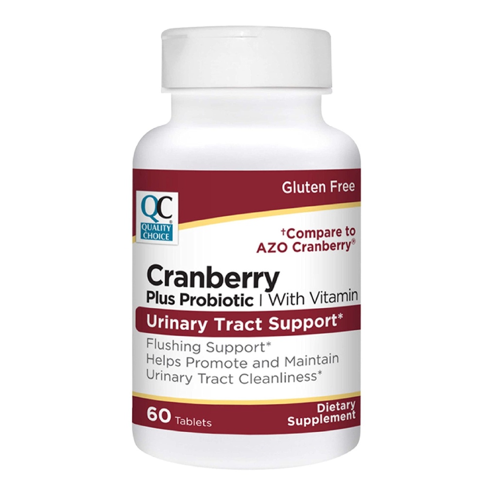 Quality Choice Urinary Tract Support Cranberry + Probiotic Tablets με Βιταμίνες 60 Count