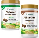NaturVet All-in-One συμπλήρωμα σκύλου - για την κοινή υποστήριξη, πέψη, δέρμα, φροντίδα γάζας – 120 μαλακά μάσημα & δεν scoot για τα σκυλιά - 120 μαλακά μάσημα - Υποστηρίζει υγιή λειτουργία πρωκτικό γκρίζο γκρίζο & bowel