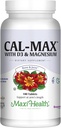 Maxi Health Calcium 1000 mg με Βιταμίνη D3 (400 IU) και Μαγνήσιο (750 mg) - Cal Max Συμπλήρωμα διατροφής για τα οστά, τα δόντια και την κοινή υποστήριξη - για άνδρες και γυναίκες - 180 δισκία