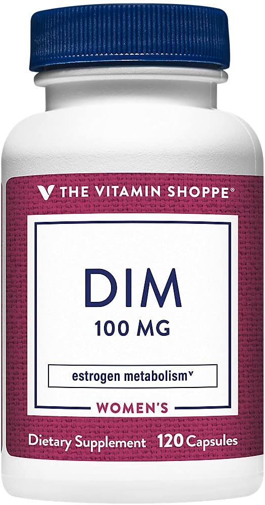 Η βιταμίνη Shoppe DIM 100MG με εκχύλισμα μαύρου πιπεριού Bioperine, υποστηρίζει το μεταβολισμό οιστρογόνων για την υγεία των γυναικών (120 κάψουλες)