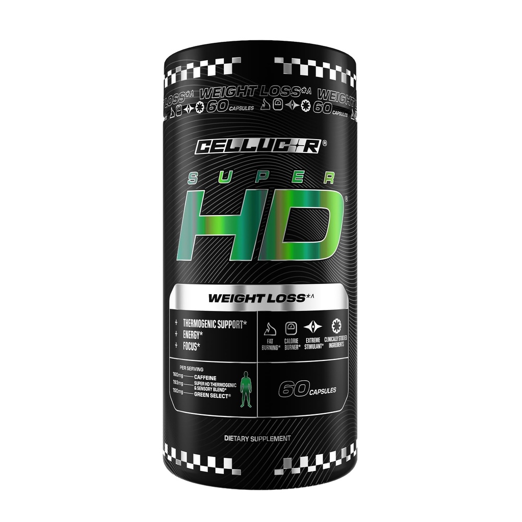 Cellucor SuperHD θερμογόνος καύση λίπους συμπλήρωμα απώλειας βάρους, ορεκτικό καταπιεστικό, & ενέργεια Booster Capsimax, πράσινο εκχύλισμα τσαγιού, 160mg καφεΐνη & περισσότερα 60 κάψουλες (συσκευασία Μαΐου Vary)