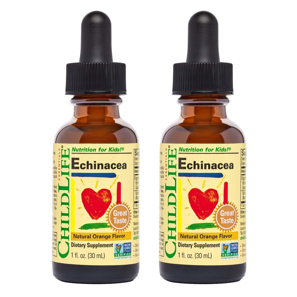 Παιδικές σταγόνες Echinacea για παιδιά - Παιδιά Echinacea Drops, Υγρή Βάμμα, Αλκοόλ Δωρεάν συμπλήρωμα για μωρά, Toddlers, Παιδιά - Φυσικό Πορτοκάλι, 1 fl Oz (πακέτο του 2)