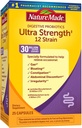 Nature Made Ultra Strength 12 Strain Digestive Probiotics, Probiotics for Women and Men, 25 Probiotic Capsules, 25 Day Supply