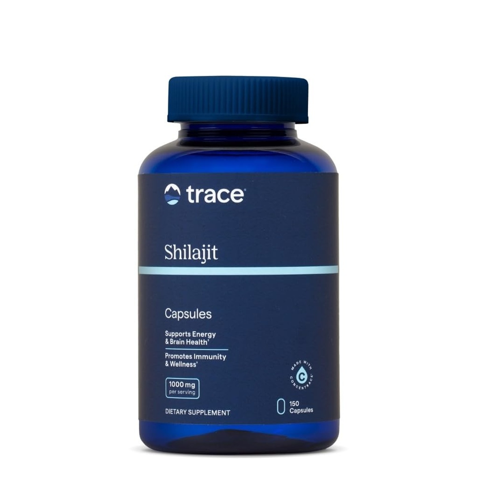 Trace Minerals Shilajit Κάψουλες - Shilajit συμπλήρωμα για την καθημερινή ευεξία - Ανοσία Υποστήριξη - Ενέργεια, Εγκεφαλική Υγεία & Digestion Υποστήριξη - 150 Κόμη (75 εξυπηρετούν)