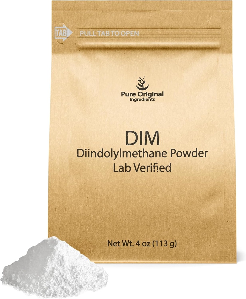 PURE αρχικά ΣΥΣΤΑΤΙΚΑ DIM, 4 oz, Diindolylmethane σκόνη, συμπλήρωμα διατροφής, χωρίς πρόσθετα, πάντα καθαρό