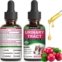 Cat & Dog Urinary Tract Infection Treatment Drops with Cranberry & Natural UTI Medicine - Υποστηρίζει Φλεγμονή+Kidney - Best Prevention Ακράτεια & Λίθοι Βλάχος -Συμπλήρωμα Νεφρική Φροντίδα Βιταμίνες