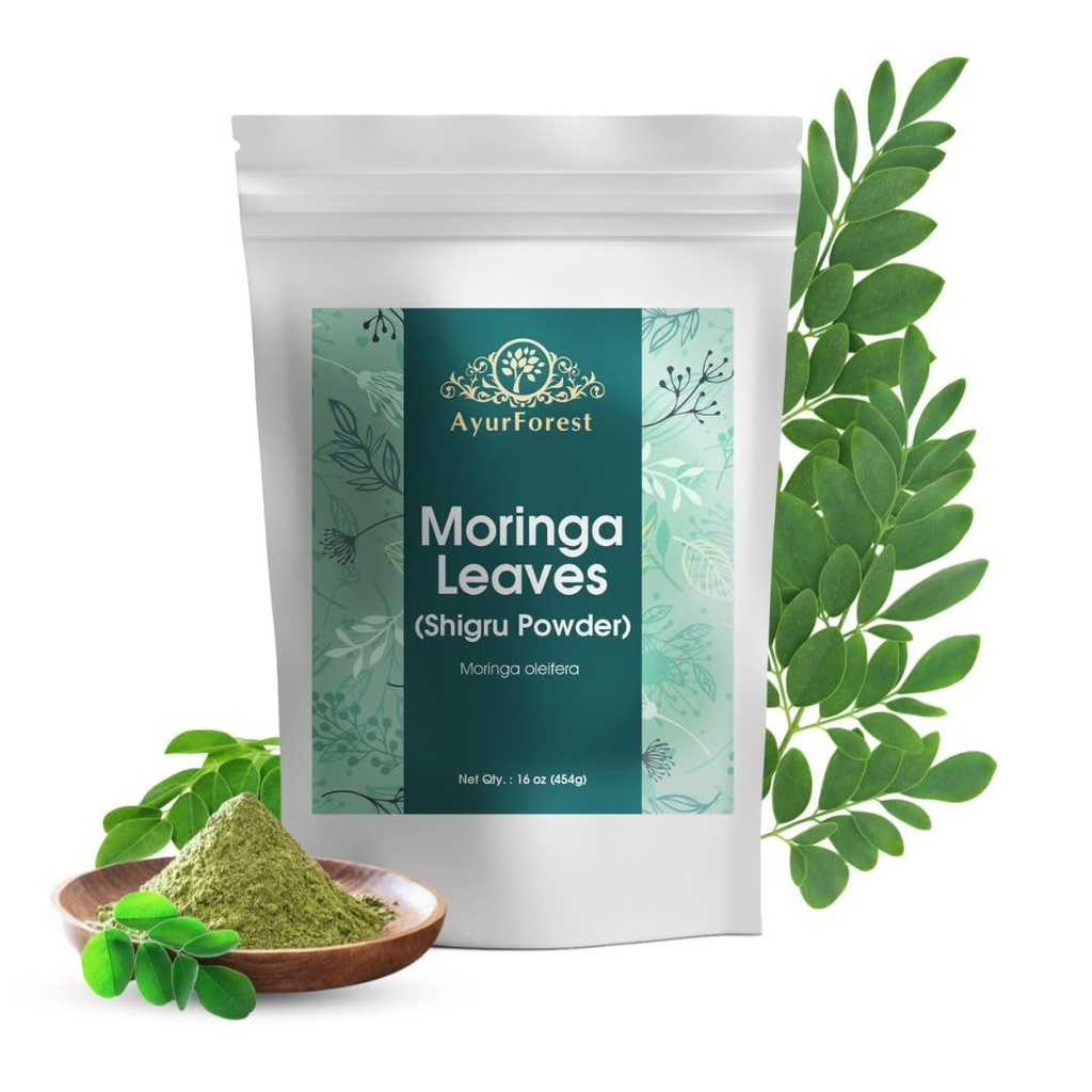Moringa αφήνει σκόνη Oleifera Leaf Shigru Μεγάλη σε ποτά και smoothies 16 ουγγιά