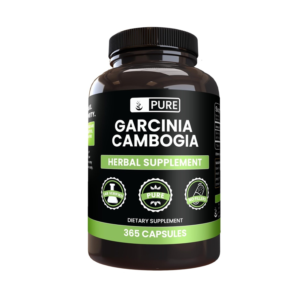 ΑΝΩΤΑΤΑ ΑΡΧΙΚΑ ΣΥΣΤΑΤΙΚΑ Garcinia Cambogia, Χωρίς Μαγνήσιο ή Ρύζι Fillers, Πάντα καθαρό, Εργαστήριο Επαληθευμένο (365 κόμης)
