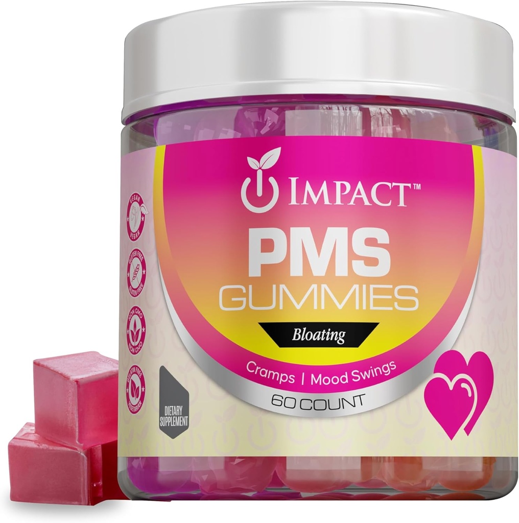 Επίδραση PMS Gummies – 60 μετρούν πολυβιταμίνες γυναίκες, έμμηνο Cramp Relief PMS – Συμπληρώματα υποστήριξης PMS Relief & φυσική ισορροπία ορμονών