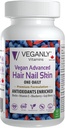 Vegan Advanced Hair Nail Skin 1-Daily, 60 Veggie Caps - Αντιοξειδωτικό Εμπλουτισμένο. Βελτίωση των μαλλιών, βελτίωση της υγείας του δέρματος και της υγείας των νυχιών - Plant based with Biotin & Natural Superfood