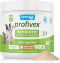 Vetnique Labs Profivex Probiotics για σκύλους Όλα τα φυσικά σκυλιά Chews & σκόνη για την Digestive Υγεία Probiotic συμπληρώματα για σκύλους 5 Strains των προβιοτικών & προβιοτικών (Powder, 8.5oz)