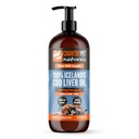 Άγριος πιασμένος Pure Cod Liver Oil 16oz Υψηλότερο Ωμέγα 3 1150mg/tsp, Υψηλότερη καθαρότητα, Υψηλή EPA/DHA, Βιταμίνη Α & D - Μειώνει φαγούρα, Υγιές Δέρμα & Coat, Κινητικότητα, BPA-free, Αντλία συμπεριλαμβανομένων.