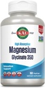KAL Magnesium Glycinate Capsules, Fully Chelated Magnesium Bisglycinate, High Absorption Magnesium Supplement, Healthy Bones, Muscle, Relaxation and Stress Support, Non-GMO 160 count