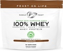 Μύες Feast 100% Grass Fed Whey Protein Powder, All Natural Hormone Free Paure Αυξημένη Whey Protein Powder για γυναίκες & άνδρες- Whey συμπυκνωμένο, Isolate & Hydrolyzed Protein Powder Blend - Σοκολάτα, 2lb
