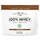 Μύες Feast 100% Grass Fed Whey Protein Powder, All Natural Hormone Free Paure Αυξημένη Whey Protein Powder για γυναίκες & άνδρες- Whey συμπυκνωμένο, Isolate & Hydrolyzed Protein Powder Blend - Σοκολάτα, 2lb